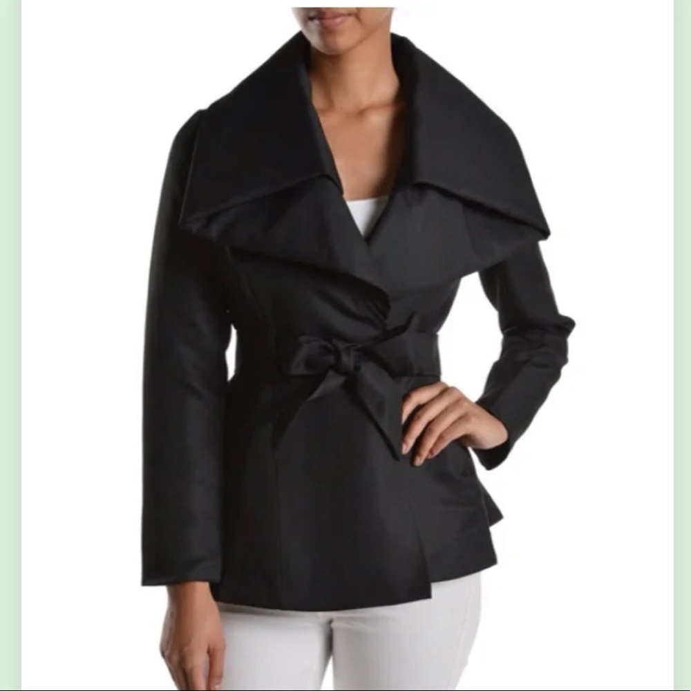 "Lafayette 148 oversized collar wrap   jacket Like
